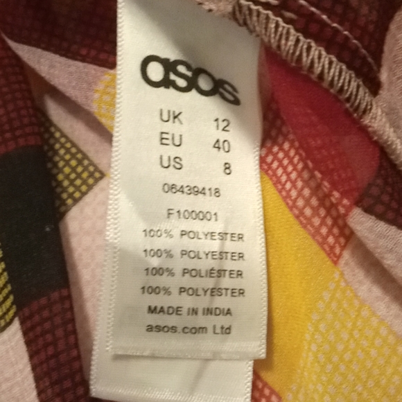 ASOS Maternity 8 Check Ruffle Blouse - Picture 12 of 13
